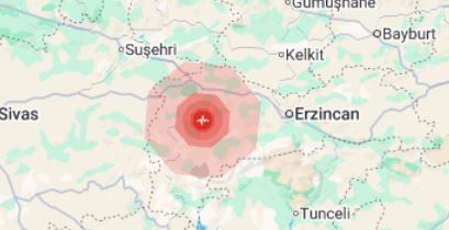 Erzincan da deprem